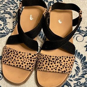 Dr Scholl’s wedge sandals leopard 7.5